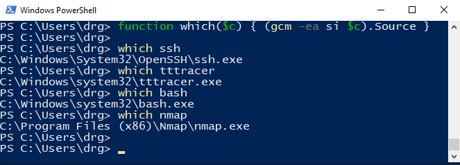 (gcm ssh).source - wyświetl pełną ścieżkę do polecenia ssh
